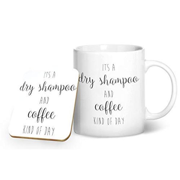 BWW Print - Dry Shampoo and Coffee Day - Mug & Coaster Gift Set