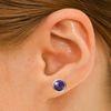 Franki Baker Natural Amethyst Gemstone & Sterling Silver Stud Earrings. Grade AA. Stud diameter: 10mm.