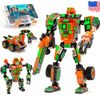 JITTERYGIT Mech Robot Soldier Glow In The Dark Bricks Toy STEM Gift Set, Para De