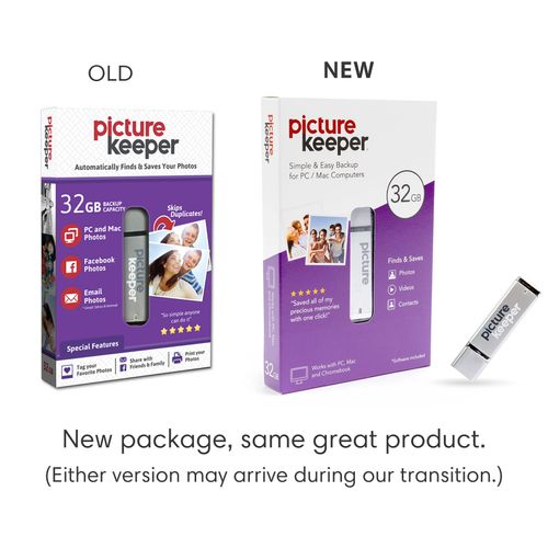 Picture Keeper Photo & Video USB Flash Drive for Mac and PC Computers, 32GB Thumb Drive