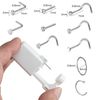 3 Pack Nose Piercing Kit, Disposable Safety Self Nose Piercing Gun with 10 Piece Nose Rings Studs, Home Nose Percinging Kit Gun Tools