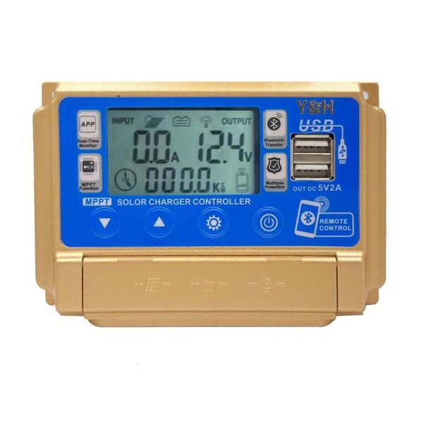 MPPT 30A Solar Charge Controller  LCD Display USB APP COMM for 12V 24V Battery