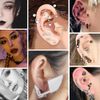 Self Ear Piercing Kits – 4 Pack Self Ear Piercing Gun With Hip Hop Black Earrings,Cool Boy Girls Men Ear Pearcings Kit Black Earring Studs,Safety Ear Piercing Gun Kit Tool (6MM Black Simple)
