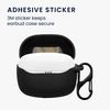 kwmobile Earphone Case for JBL Tune Beam 2 - Wireless Earbuds Silicone Drop Proof Black