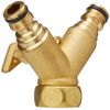 Spear & Jackson BWF14 3/4" 2 Way Brass Tap Connector, Bronze