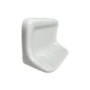 Tenedos White Glazed Ceramic Bathroom Accessory Kit (Soap Dish Holder) - Not for Flat Surface Installation