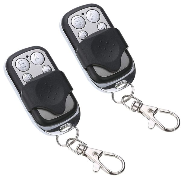 iJiZuo 2 Pieces Universal Automatic Gate Remote Control, Remote Control Key Fob for Car Garage Door Gate 433mhz, Equipped with 4 Different Channels, with Key Cover Slide