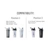 Stay-In-Bottle 再利用可能なシリコンストロー BlenderBottle シェーカーボトル用 ブラックとブルー (2パック)