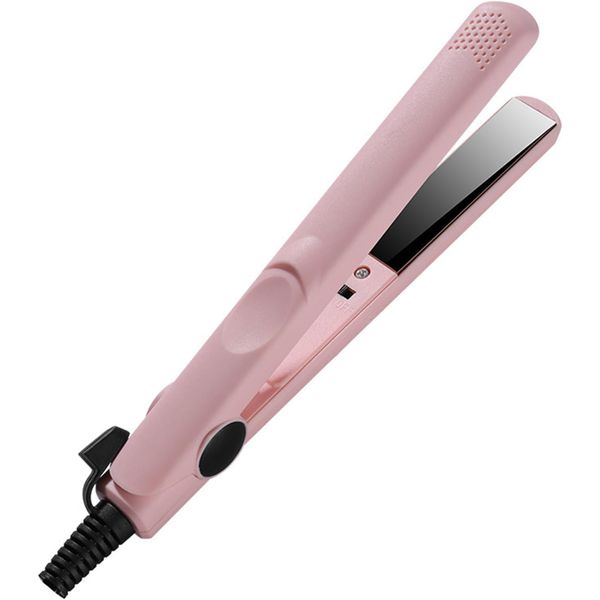 2 in 1 Mini Dual Purpose Curling Eisen, Keramik Mini Hair Curler, 30er Jahre schnelle Heizung Mini Hair Curler für kurzes Haar, Portable Mini Curling Eisen Reisegröße (Rosa)