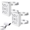 PLEAVIT Security Camera, Mounting Hardware, Easy Installation, No Construction Required, No Drilling Required, Gutters, Square Column, Pole, Pinched, White x 2