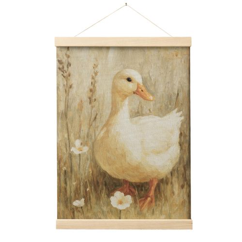 FGFK Rustic Countryside Silly Goose Poster Hanger Frame, Retro Cottagecore Farm Animal Goose Wall Art Decor for Farmhouse Home Kitchen Cabin Cottage, 12x16 Inch