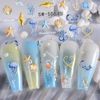 5D Embossed Ocean Nail Stickers - Summer Decals With Shell, Colorful 