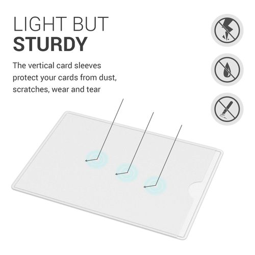 [kwmobile] 10x Credit Card Case Protective Cover - Card Slots, Credit Cards, Bank Cards, Transportation IC Cards, Insurance Card - TPU Silicone Protector Set, translucent