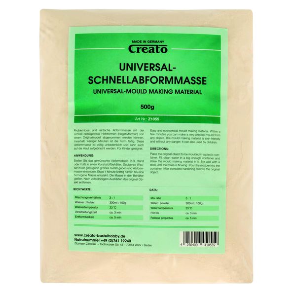 Creato Schnellabformset, 500g Schnellabformmasse + Rührbecher