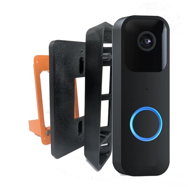 Wall Plate for Blink Video Doorbell Camera. Electrical Box Compatible. Doorbell Replacement Compatible. (With 35 Degree Angle Mount)