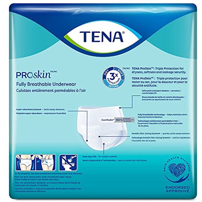 TENA Incontinence & Postpartum Underwear for Women, Super Plus Absorbency -  Large - 64 Count