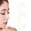VANANA 3 Sizes Invisible Nose Lifter, Soft Silicone Nose Sharper Straightening Nose Up Corrector Tool, Comfortable Easy Install Removable (White)