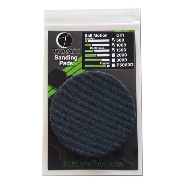 TruCut Sanding Pads | 3 Pack Low | 6" Diameter | Sanding Pads Made for Bowling Balls | Bowling Ball Resurfacing Pads | Surface Management | Bowling Ball Restoration | Bowling Supplies & Accessories