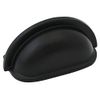 Cosmas 4310FB Flat Black Cabinet Hardware Bin Cup Drawer Handle, 10-Pack