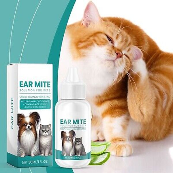 Ear Rinse For Dogs & Cats Cleans Dirt Yeast Wax Agent From Pet's Ears Rinse