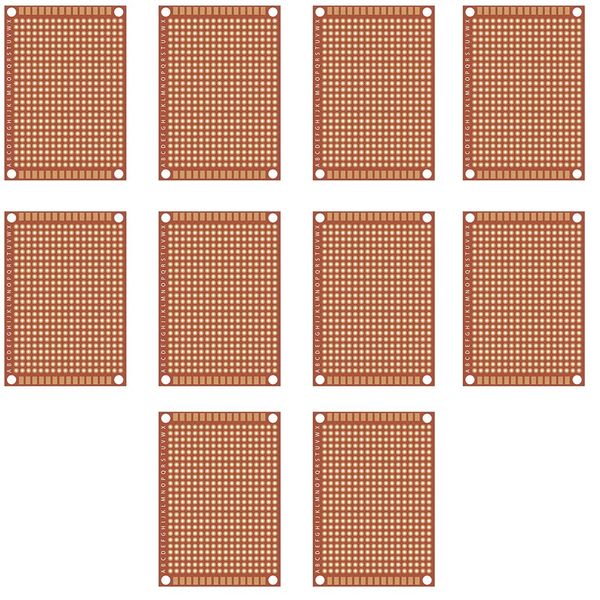 10pcs Universal PCB 50mm x 70mm PCB Circuit Board Universal Breadboard Prototype Experiment Plate DIY Soldering