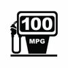 (2x) 5" 100 MPG Logo Sticker Vinyl Decals