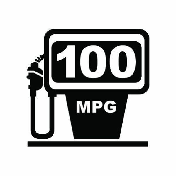 (2x) 5" 100 MPG Logo Sticker Vinyl Decals