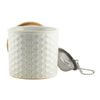 Chantal Chantal Ceramic Tea Caddy Set w/ Bamboo Lid and Tea Ball Infuser - White