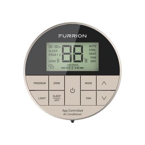 Furrion Enhanced Multi-Zone Wall Thermostat with App Control for Chill RV Air Conditioner Systems, Three Fan Speeds, Sleep Function, Auto Restart, LCD Digital Display, Backlight - 2022068580