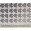 60 Glittery Silver HEART Stickers 20mm