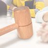 Wooden Mallet Beech Wood Hammer Head Tool Solid Round Head Circle Circular for Woodwork, Mallets