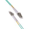 OM3 LC to LC Duplex Fiber Optic Cable, Patch Cord, Multimode Jumper, 50-meter(164ft)