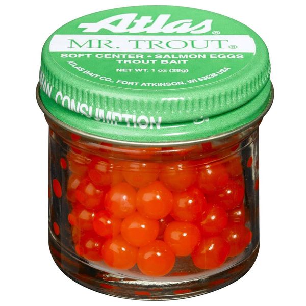 Atlas Mike's 75053 Mr. Trout Sugar Cured Eggs, Orange, 1 oz