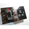 Replacement for Volex Cooker Control 45A Switch 13A Socket with Neon Black Interior Nickel Flat