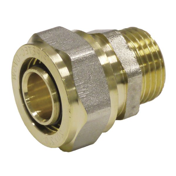 Pipetec Schraubfitting Übergang 16x2 mm 1/2 Aussengewinde für Mehrschicht-Verbundrohr, DVGW, UBA-konform, bis max.100°C