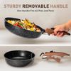 10 Piece Pots and Pans Set Nonstick Induction Cookware Sets Detachable Handle