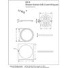 Westbrass Shower Strainer Set Square with Crown, Satin Nickel, D313-07