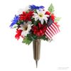 Metallic Bronze Plastic Cemetery Vase, 2-Pack