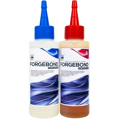 Forge Bond Knife Handle Epoxy Resin Adhesive - 8 Ounce Kit - from Superclear® Perfect for Full or Hidden Tang Applications, Flexible & Rigid Epoxy Glue, High Impact & Fracture Resistant Knife Epoxy