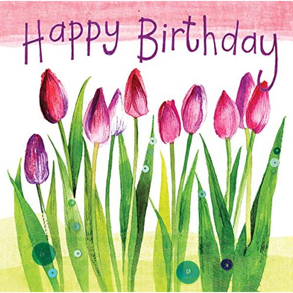 Alex Clark Art Tulips Birthday Card