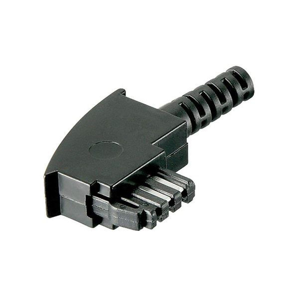 Goobay 50247 TAE-F-Stecker mit Knickschutz / TAE F Telefondose / Zur Konfektionierung oder Austausch / Telefonadapter Schnellbaustecker