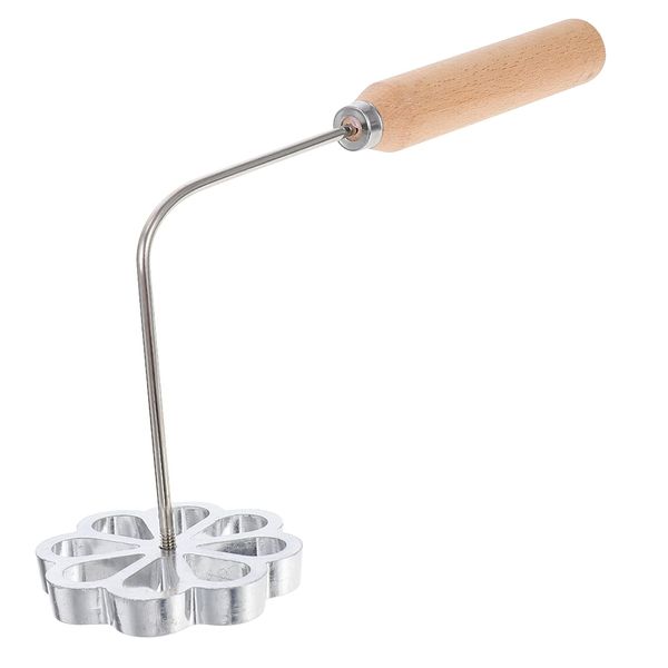 Luxshiny Rosette Set Rosette Waffle Maker Frying Snack Pastry Mold Aluminum Alloy Swedish Rosette Iron with Lifting Tool
