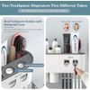 Toothbrush Holders Wall Mounted, Toothbrush Holder with Automatic Toothpaste Dis
