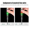 Kadimendium 5 Pcs Electrical Tester Pen Multifunctional Bright LED Light Transparent Shell Inductive Voltage Tester Screwdriver Pen Electrical Circuit Testing Tool