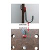 Pegitz Pegboard Peg Locks 50PCS (1/4 inch, Red)