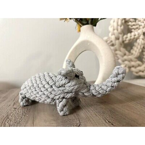 Handmade Sustainable Elephant Rope Toys,Dog Chew Toys, Gift for Pets