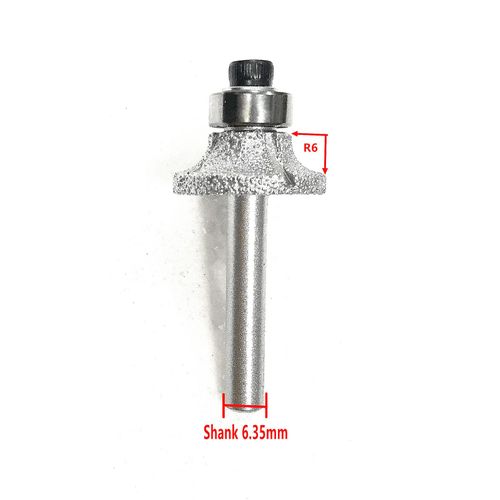 ILOVETOOL Brazed Diamond Radius Bits 1/4 Head Bullnose Profile Wheel 1/4 shank