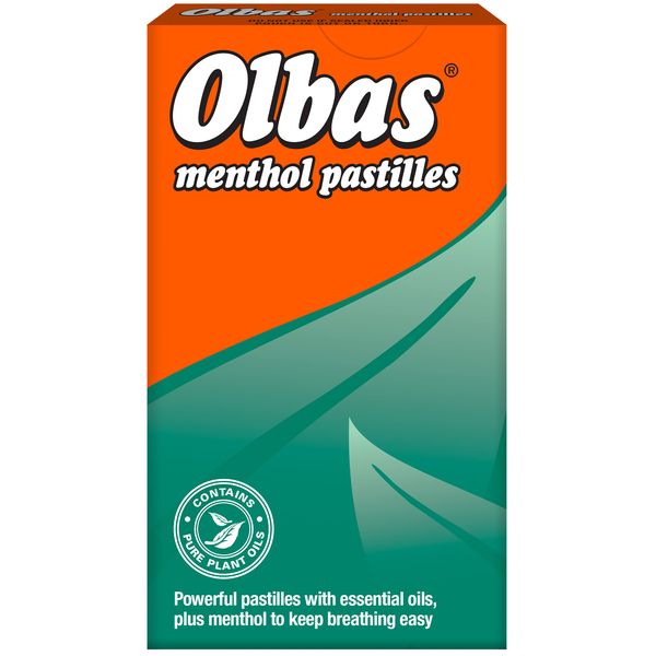 Olbas Menthol Pastilles 45G - Powerful pastilles with essential oils, plus menthol to keep breathing easy