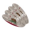 Rustic Distressed California State Flag Double-Sided Oval Nail File Emery Board Set 4 Pack