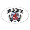 CafePress Luxembourg Oval Car Bumper Sticker